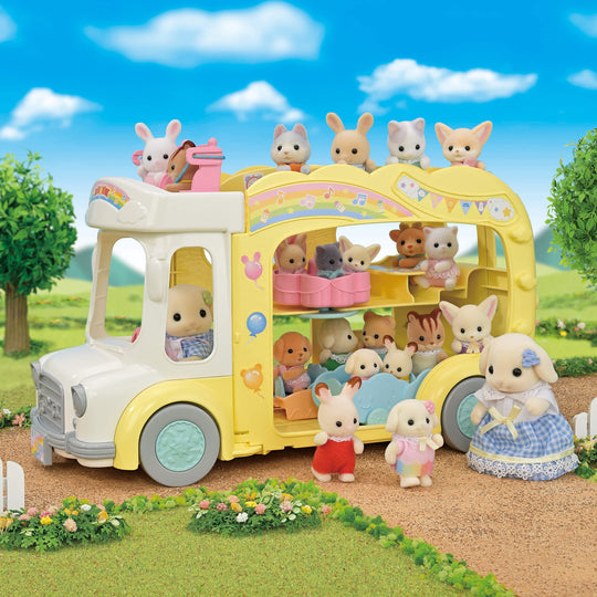 Sylvanian Families School Bus Toy Dollhouse Set S - 70 for Children 3 Years Up - WAFUU JAPAN