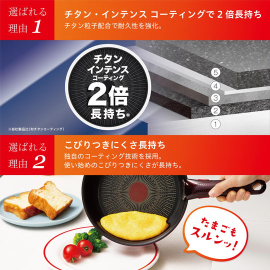 T - fal Ingenio Neo Royal Blue Detachable Handle Frypan Gas Stove 22cm L43703 - WAFUU JAPAN