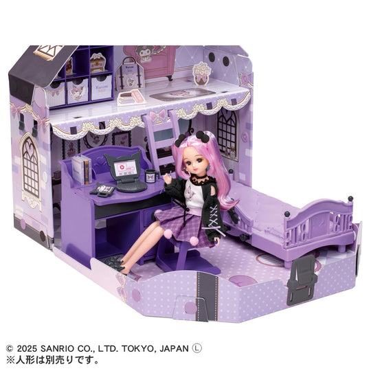 Takara Tomy Licca Doll Cool Kuromi Dress Up Toy for Kids Age 3 and Up - WAFUU JAPAN