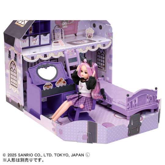 Takara Tomy Licca Doll Cool Kuromi Dress Up Toy for Kids Age 3 and Up - WAFUU JAPAN