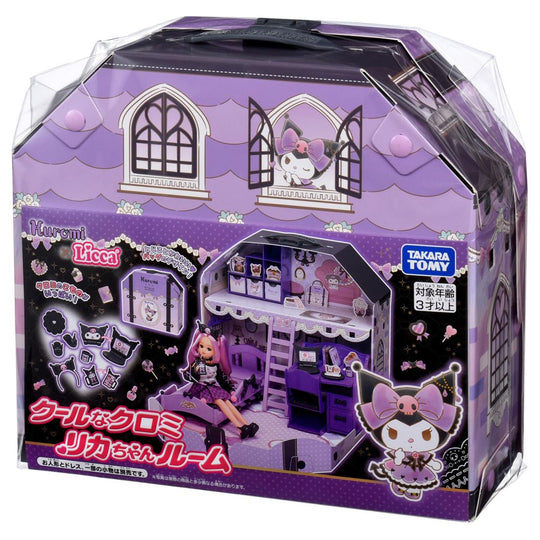 Takara Tomy Licca Doll Cool Kuromi Dress Up Toy for Kids Age 3 and Up - WAFUU JAPAN