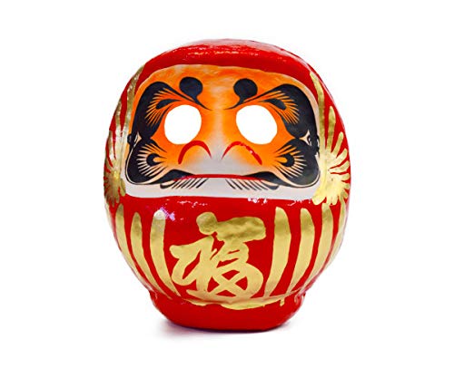 Takasaki Good Fortune Mini Red Daruma Doll No 2 Made in Japan Cute Decor - WAFUU JAPAN