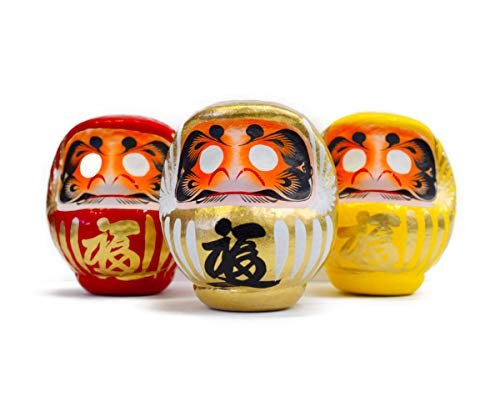 Takasaki Good Fortune Mini Red Daruma Doll No 2 Made in Japan Cute Decor - WAFUU JAPAN