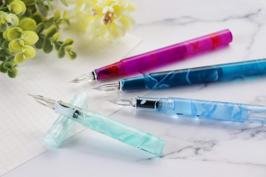 Teranishi Chemical Guitar Glass Pen Cap Aurora Ice Blue GLAA - BL - WAFUU JAPAN