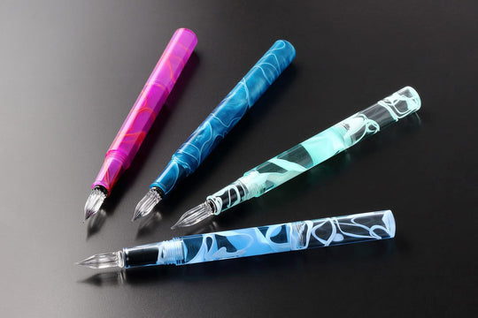 Teranishi Chemical Guitar Glass Pen Cap Aurora Ice Blue GLAA - BL - WAFUU JAPAN