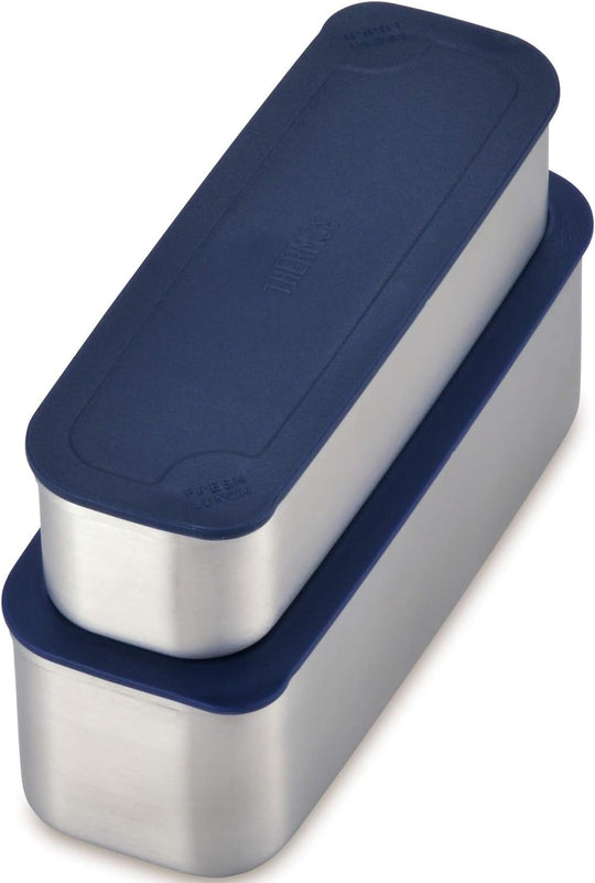 Thermos Fresh Lunch Box 2 - Tier Slim 635 ml Stainless Steel - WAFUU JAPAN