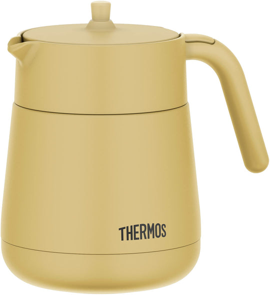 Thermos Vacuum Insulated Teapot with Strainer 700ml Beige TTE - 700 BE 100V - WAFUU JAPAN