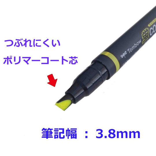 Tombow Pencil Fluorescent Pen Hotaru Coat 80 10 colors WA-SC10C - WAFUU JAPAN