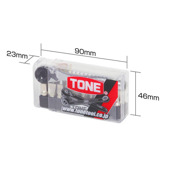 TONE Bit Ratchet Set BRS20C 1/4" Drive Clear 23‑Piece - WAFUU JAPAN