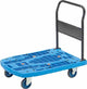 TRUSCO Chariot plateforme plastique grand poignée fixe MPK900B Bleu 400 kg