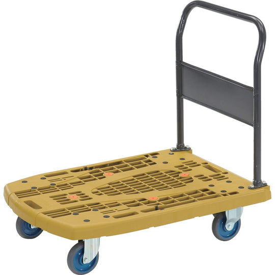 TRUSCO Kartio Big Foldable Platform Cart 900×600mm Olive Lightweight & Quiet - WAFUU JAPAN