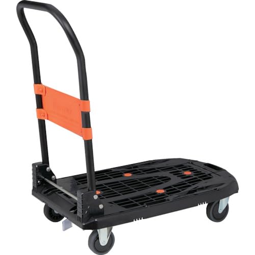 TRUSCO New Cartio Folding Resin Cart with Stopper Black 780x490mm 7 3kg - WAFUU JAPAN