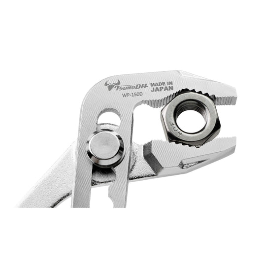 Tsunoda 150mm Water - Pump Pliers with Screwdriver 4 - Step fits pipes up to 40mm - WAFUU JAPAN
