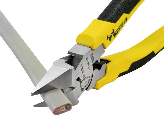 Tsunoda 200mm Diagonal Cutter — Cuts Cable & Stainless Wire Crimps Staple Puller - WAFUU JAPAN