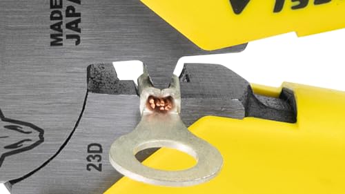 Tsunoda 225mm Offset Power Pliers with Crimper for Electrical Work (PP - 225ATG) - WAFUU JAPAN