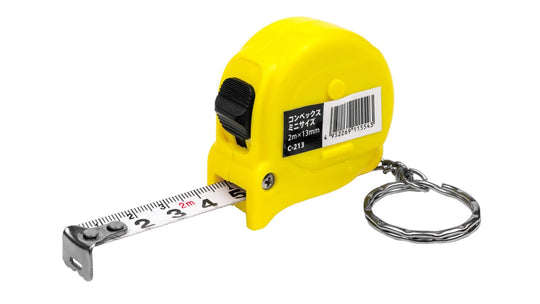 Tsunoda C - 213 Mini Locking Tape Measure 2m x 13mm - WAFUU JAPAN