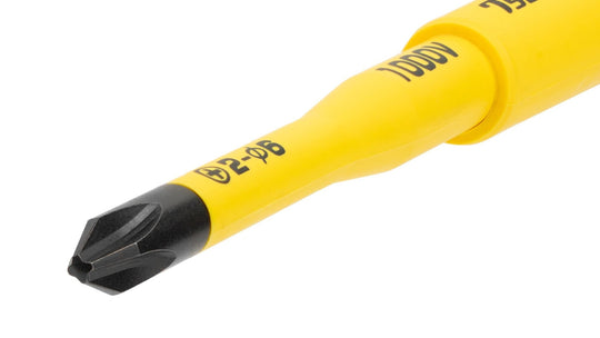 Tsunoda Insulated Slim - Shank Non - Stepped Phillips Screwdriver 2×100mm SZD - P2100 - WAFUU JAPAN