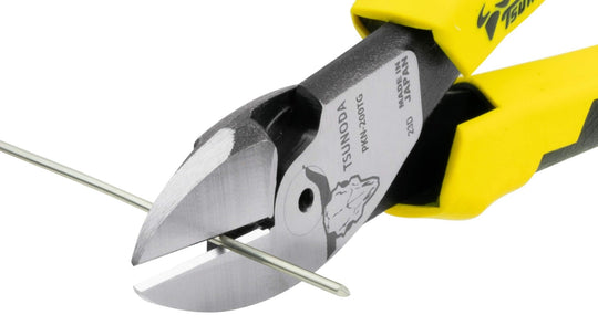 Tsunoda Power Hard - Wire Offset Nippers for Electrical Work 200mm PKN - 200TG - WAFUU JAPAN