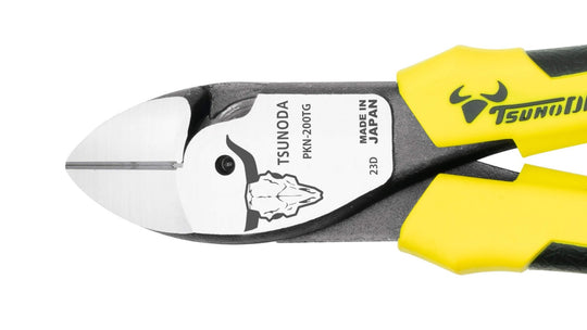 Tsunoda Power Hard - Wire Offset Nippers for Electrical Work 200mm PKN - 200TG - WAFUU JAPAN