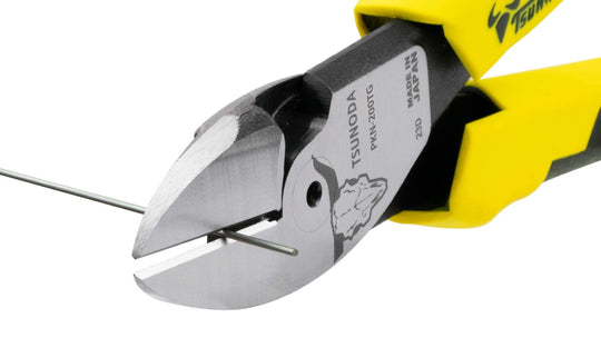 Tsunoda Power Hard - Wire Offset Nippers for Electrical Work 200mm PKN - 200TG - WAFUU JAPAN