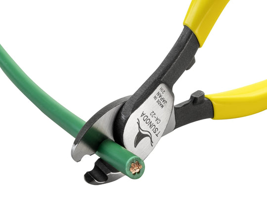 Tsunoda Yellow Shark 22 Cable Cutter Copper IV wire up to 22 mm² 150mm - WAFUU JAPAN