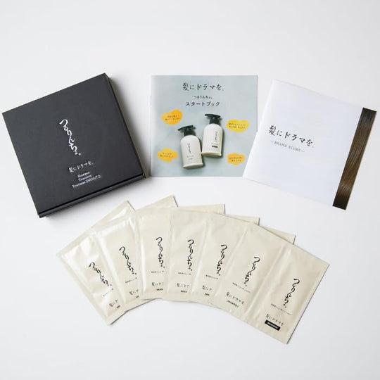 Tsururincho Trial Shampoo + 2 Treatments (6–12 uses) — Smooths Frizz Wavy & Curly Hair - WAFUU JAPAN