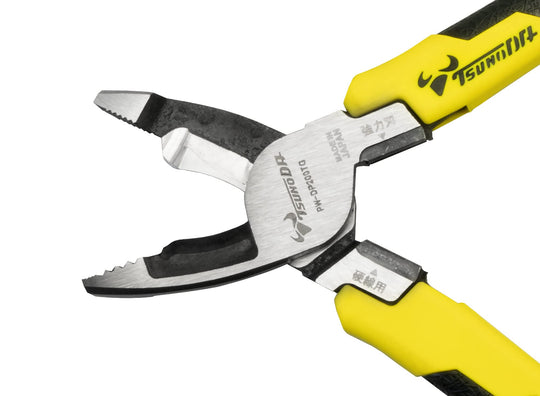 Tusnoda 200mm VA pliers — 3 functions; cuts VVF copper & antenna wire - WAFUU JAPAN