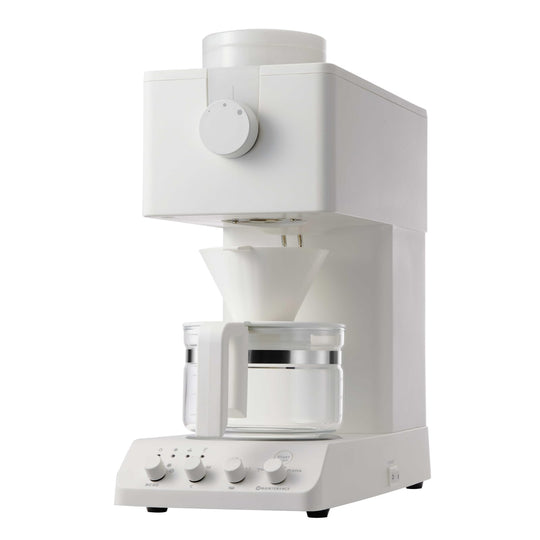 Twinbird Automatic Coffee Maker with Grinder Burr Type CM - D457W White 3cups 100V - WAFUU JAPAN