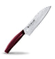 UN-RYU Coltello Santoku Damascus 165mm Acciaio Giapponese UNR-201 Rosso Vino
