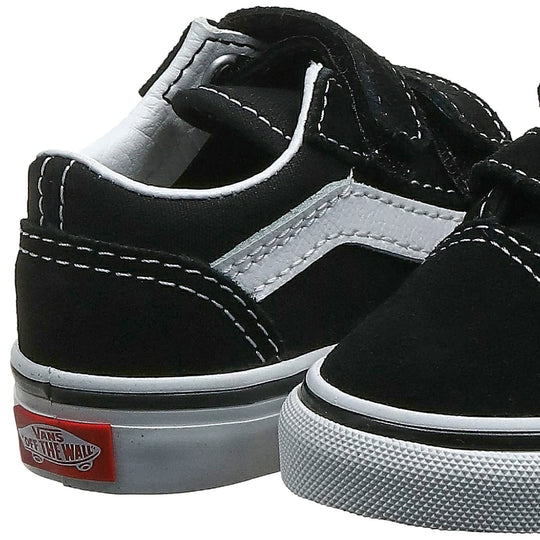 Vans Kids Old Skool V Unisex Shoe VN000VHE6BT1 Black True White 21 cm - WAFUU JAPAN