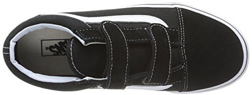 Vans Kids Old Skool V Unisex Shoe VN000VHE6BT1 Black True White 21 cm - WAFUU JAPAN