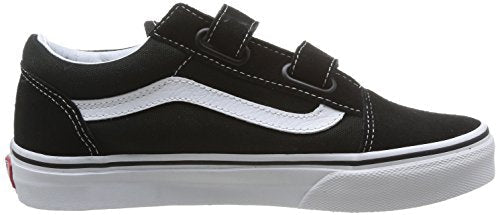 Vans Kids Old Skool V Unisex Shoe VN000VHE6BT1 Black True White 21 cm - WAFUU JAPAN
