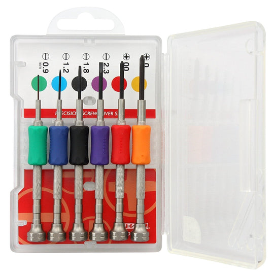 VESSEL 6 - Piece Precision Screwdriver Set: +0 +00 - 0 9 - 1 2 - 1 8 - 2 3 (TD - 56) - WAFUU JAPAN