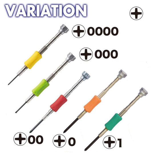 VESSEL 6 - Piece Precision Screwdriver Set: +0 +00 - 0 9 - 1 2 - 1 8 - 2 3 (TD - 56) - WAFUU JAPAN