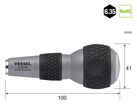 VESSEL Ball Grip Interchangeable Through Grip 230W - WAFUU JAPAN