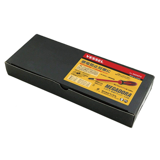VESSEL Megadora Insulated 6 - pc Screwdriver Set VDE Certified (9606PS) - WAFUU JAPAN