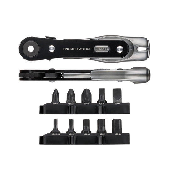 VESSEL Ultra - Thin Fine Mini Ratchet Screwdriver Straight with 10 Bits (TD - 25) - WAFUU JAPAN