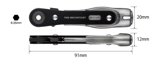 VESSEL Ultra - Thin Fine Mini Ratchet Screwdriver Straight with 10 Bits (TD - 25) - WAFUU JAPAN