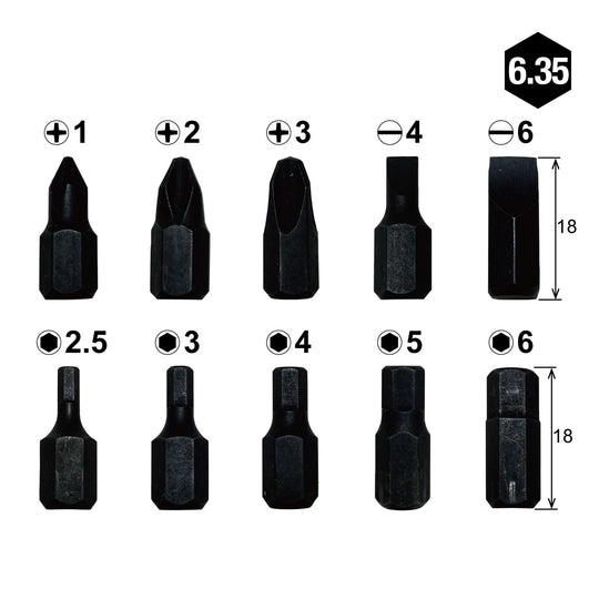 VESSEL Ultra - Thin Fine Mini Ratchet Screwdriver Straight with 10 Bits (TD - 25) - WAFUU JAPAN