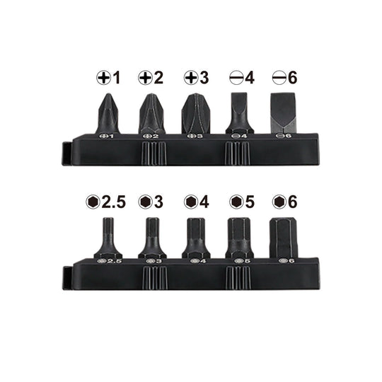 VESSEL Ultra - Thin Fine Mini Ratchet Screwdriver Straight with 10 Bits (TD - 25) - WAFUU JAPAN