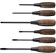 VESSEL Woody 6-Piece Through-Handle Screwdriver Set  Non-Slip Grip (336PS)
