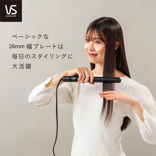 Vidal Sassoon Straight Hair Iron AC100 - 240V Negative Ion 4 Temperature Settings VSI - 1027 KJ Black - WAFUU JAPAN