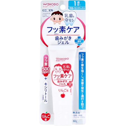 WAKODO NIKOPIKA Fluoride Care Toothpaste Gel Apple Flavor 50g - WAFUU JAPAN