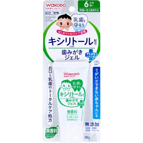 WAKODO NIKOPIKA Xylitol mixed gel toothpaste flavorless 30g - WAFUU JAPAN