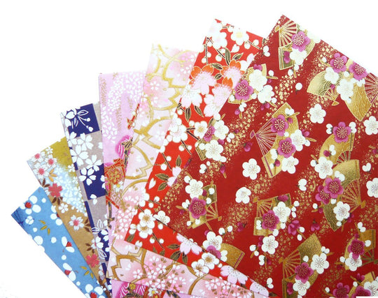 Washi Kwasumi Hand - Dyed Kyoto Yuzen Chiyogami Paper 15cm 20 Patterns - WAFUU JAPAN