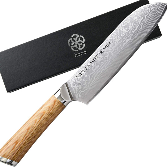 YEBISU YAIBA hana Santoku knife 180mm VG-10 Damascus