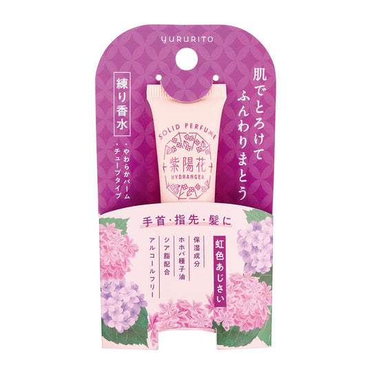 Yururito Hydrangea Solid Perfume Rainbow Hydrangea 10mL - WAFUU JAPAN