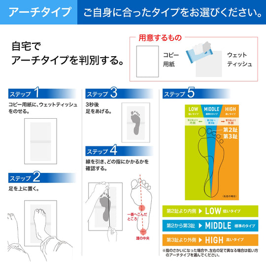 ZAMST Footcraft Series LL (27 0cm~28 5cm) Shock absorption standard type arch type (LOW) - WAFUU JAPAN