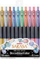 ZEBRA Gel Ballpoint Pen Sarasa Clip 0.5mm Deco Shine Color 10 Color Set JJ15-10C-SH