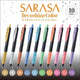 Zebra Sarasa Clip Pen gel 0.5mm berkilau untuk kertas gelap, Deco Shine, 10-Pack